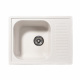 Мойка каменная, прямоугольная одночашевая, S-11, 640*490мм, белый крап, врезная, Sim Gran _preview_1