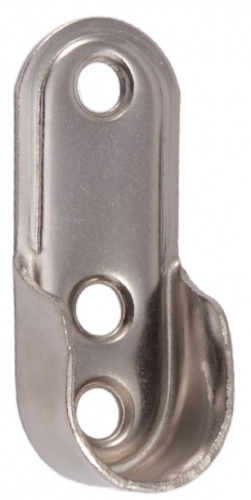 Держатель трубы овальной (сталь), никель AKS_1