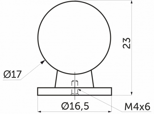 Ручка меб. кнопка мет. GN34 сатин AKS_2