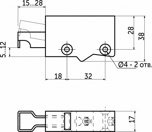 Навес кухонный регулируемый (тип II) белый SAZ_2