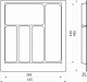 Лоток для столовых приборов 500 TR-04 (435～385*485～440*55), графит AKS_preview_1