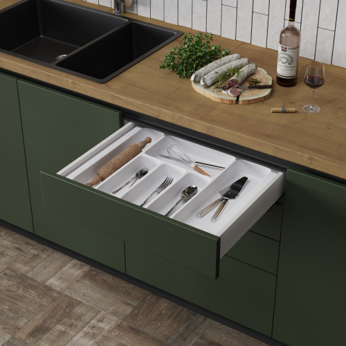 Лоток для столовых приборов 700 PIXEL 635*485, белый AKS тип 2_4