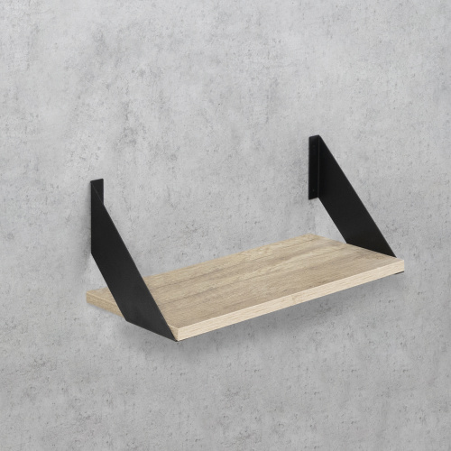 Полкодержатель мет. PLATE 200*200*2.3 черный (1 упак. = 2 шт.) AKS_5