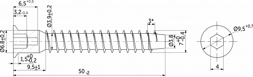 Шуруп-конфирмат 7,0*50 (уп/2,5тыс.шт) AKS PLUS_2