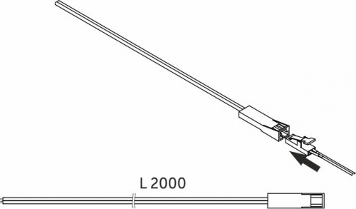 Шнур соединительный AKS (миниконнектор мама- провод), 2 м_2
