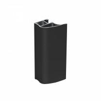 Профиль алюминиевый SENATOR черный глянец вертик. откррытый удлинен. АЛЮТЕХ (L-5300) (010,RAL9005) фотография