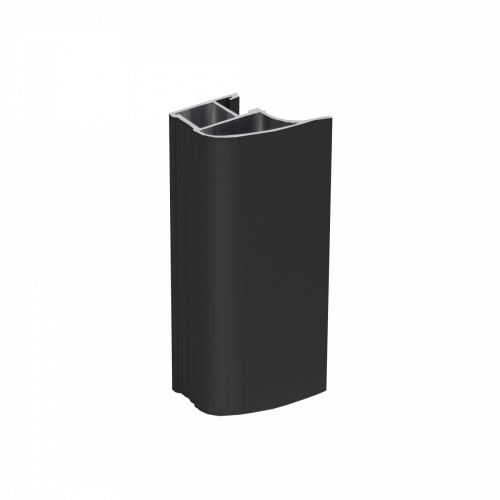 Профиль алюминиевый SENATOR черный глянец вертик. откррытый удлинен. АЛЮТЕХ (L-5300) (010,RAL9005)_1