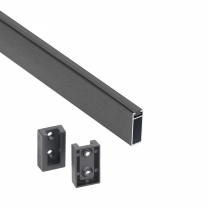 Штанга гардеробная прямоуг. FAME L-1000 с концевыми держателями, графит браш AKS