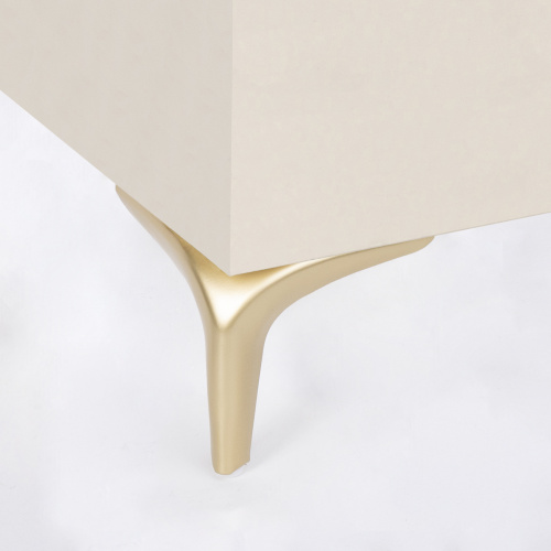 Опора меб. мет. DELI h120 угловая матовое золото AKS_5