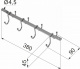 Держатель подвесной для кружек 380*45*90, хром AKS_preview_1