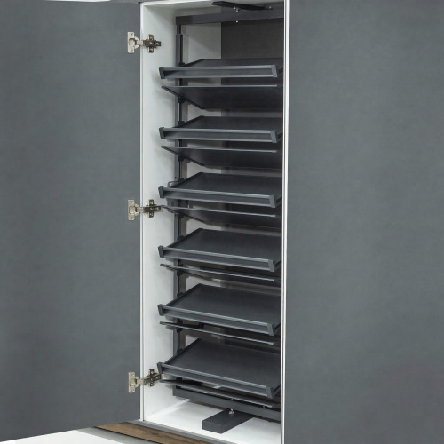 Обувная система поворотная 800 BRUNO h1927-2177 (12 полок), графит PRIME by AKS_3