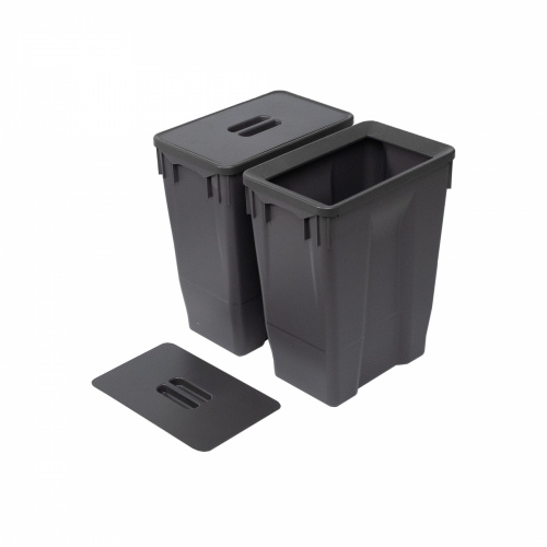 Выдвижные мусорные контейнеры 450 GEO X h600 (2*30LT), графит AKS_1