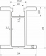 Профиль алюминиевый SENATOR золото вертик. Н-образный L-5300 мм АЛЮТЕХ_preview_1
