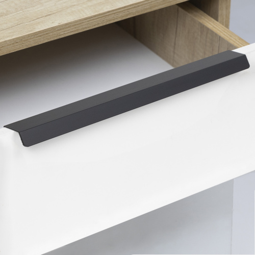 Ручка меб. накладная алюм. GEOS 320/400 черный матовый, AKS_5