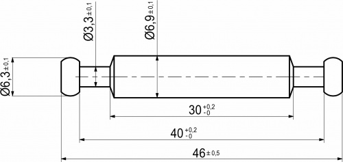Шток эксцентрика двусторонний 7*40/46 (уп/1,5тыс.шт) AKS_2