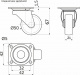 Колесо меб. c рез.ободом d50 h67 с площадкой, серый AKS_preview_1