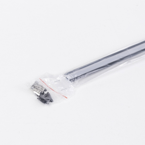 Профиль алюминиевый врезной LIRA-1707 с экраном, цвет черный, 2м, AKS (в комплекте 4 заглушки и 4 крепления)_4