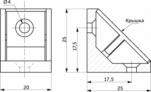 Уголок пластиковый одинарный P белый (01), (уп/100шт) РП_2