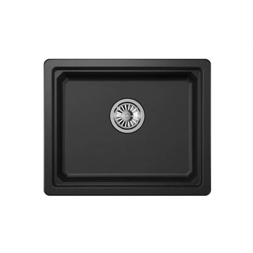 Мойка кварц, прямоугольная, KS-5501U, 550*450мм, черный металлик, под столешницу, Granula_3