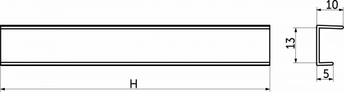 Заглушка к цоколю мебельному ПВХ h=100 серый РБ_2