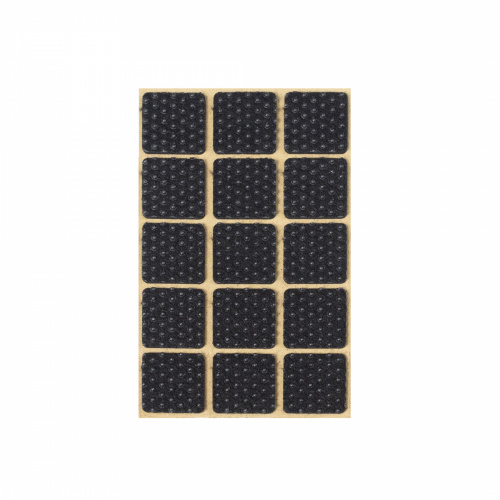 Подкладка самоприлипающая фетровая прорезиненная 30 х 30мм (1упак.=15шт), черная, Folmag_1