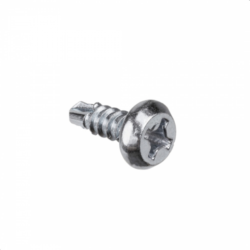 Саморез с полукруглой головкой 3,5*9,5 сверло, белый цинк (уп/1тыс.шт) AKS_1