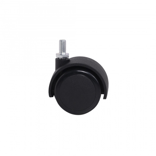 Колесо меб. пласт. FURNI d50 с винтом M8, черный AKS_3