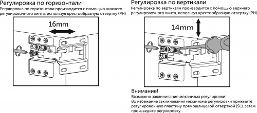 Навес регулируемый левый+правый+планка+белые заглушки VOLAT PRIME by AKS_4