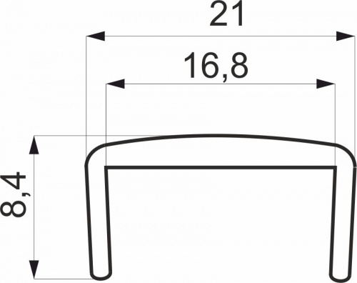 Профиль кромочный ПВХ C-16 бодега (163) структурный EL-MECH-PLAST (2,19м)_2
