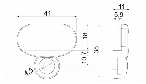 Крепление зеркала мет. АJ62 хром (1 компл. = 4 шт.) AKS_2