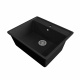 Мойка каменная, прямоугольная одночашевая, GS-21,565*505мм, черный, врезная, Gamma Stone_preview_1