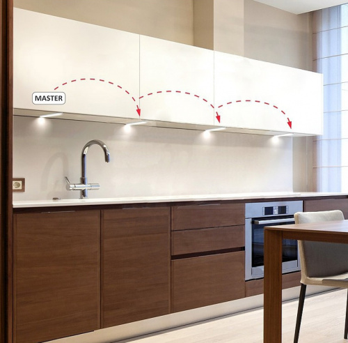 Светильник светодиодный Pupil, накладной, 4,0W, 12VDC, L-270mm, холодный белый 6000K, 2м, алюминий, HLT_3