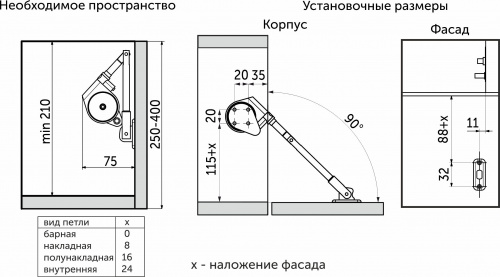 Подъемный механизм барный нижний AKS SMART LIFT серый_2