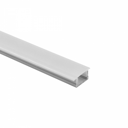 Профиль алюминиевый врезной LIRA-1708 с экраном, цвет алюминий, 2м, AKS_1