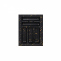 Лоток для столовых приборов 400 MARBLE 320*430, черно-золотой мрамор AKS фотография