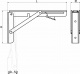 Полкодержатель складной 400 белый AKS (Модель 1)_preview_1