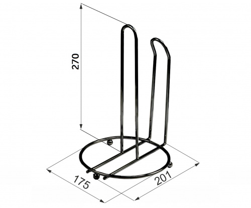 Держатель настольный для бумаги 175*270*200, хром AKS_2