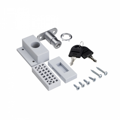 Замок для раздвижных 2-х дверей SENATOR механический белый PL_1