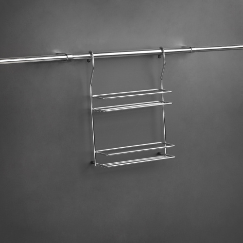 Корзина на трубу d16 двойная малая CWJ116B хром AKS_3