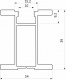 Профиль алюминиевый SENATOR черный глянец вертик. Н-образный L-5300 мм АЛЮТЕХ _preview_1