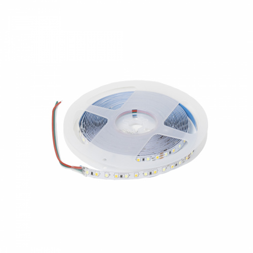 Лента светодиодная двухцветная (CCT) - 9,6W/m, 24V, 8мм, 2835, 120 д/м, IP20, тепл-холод белый, 5м, AKS_1