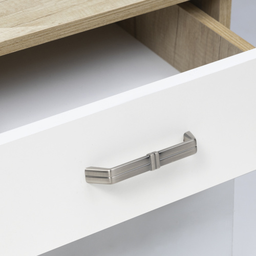 Ручка меб. скоба мет. SANDRA 128 шлифованный никель, AKS_7