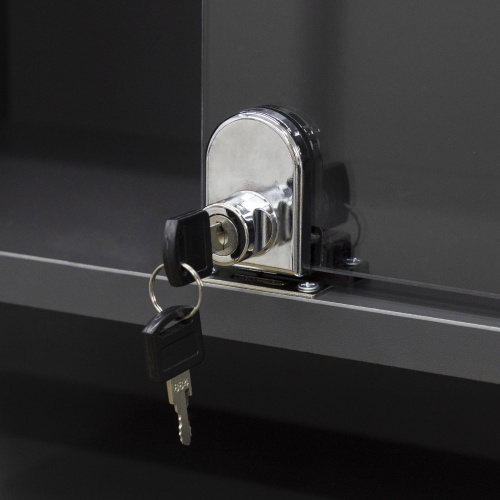 Замок для стеклянной распашной двери механический 408 хром AKS_3