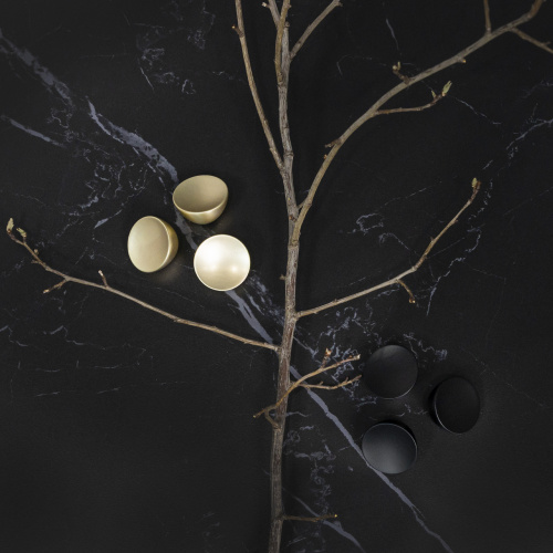 Ручка меб. кнопка мет. PINA черный матовый, AKS_7