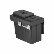 Выдвижные мусорные контейнеры 350 GEO X h440 (1*10LT, 1*18LT), графит AKS фотография