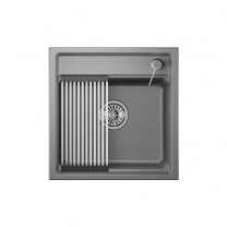 Мойка кварц, прямоугольная, KS-5002, 500*510мм, алюминиум, на столешницу, Granula