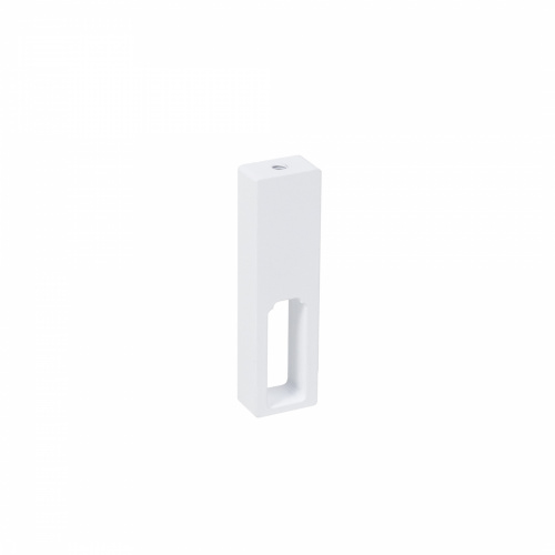 Держатель штанги гардеробной прямоуг. FAME/2 проходной, белый AKS_1