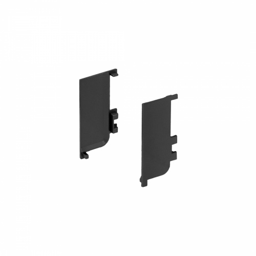 Комплект заглушек металлич. внутр. к профилю Gola, L-образных (левая+правая) черный AKS_1