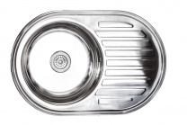Мойка н/сталь, овальная одночашевая, 770*500мм, полированный хром, врезн на столешницу, AKS (0,8мм) Мойка н/сталь, овальная одночашевая, 770*500мм, полированный хром, врезн на столешницу, AKS (0,8мм)