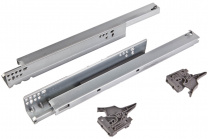 Направляющая скрытого монтажа L-450 push to open ДСП до16mm с замками AKS SLIM SLIDE полное выдвижение фотография